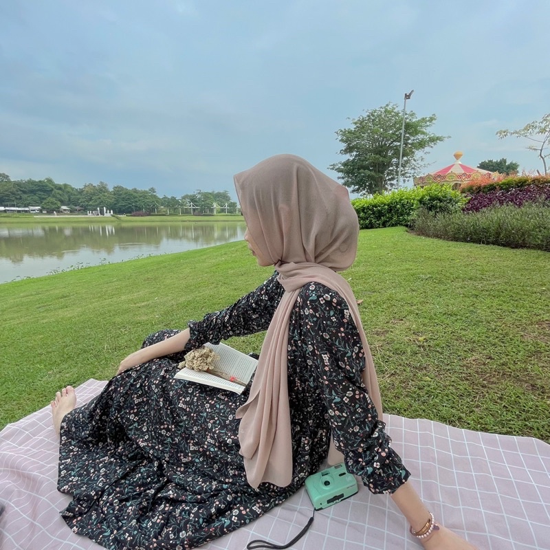 [SIZE STANDAR VOL 1] Floral dress maxi dress panjang gaun casual bunga wanita-2