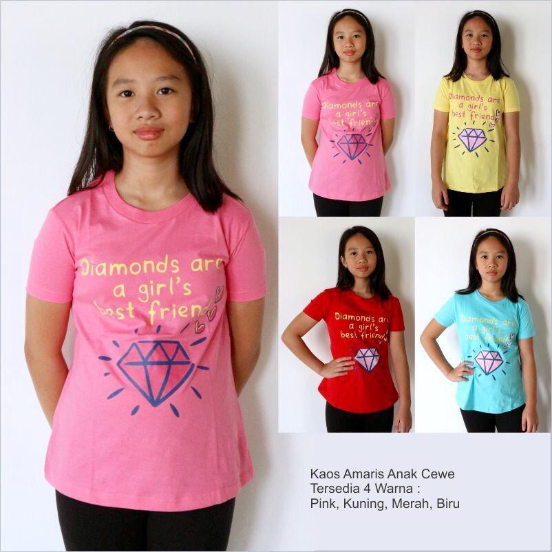 

Amaris- Kaos Anak 6-12 Thn Murah- Kids Tshirt - Kaos Atasan Anak - Diamonds