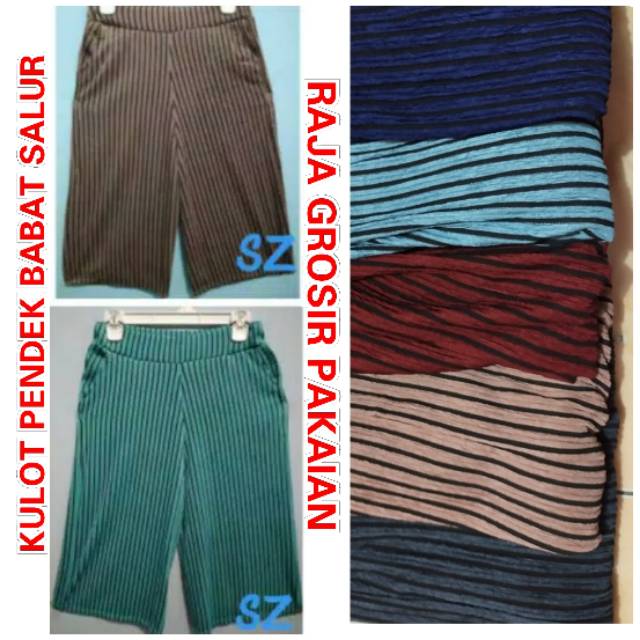 Celana Kulot Panjang Dan Pendek Dewasa Bahan Babat Salur