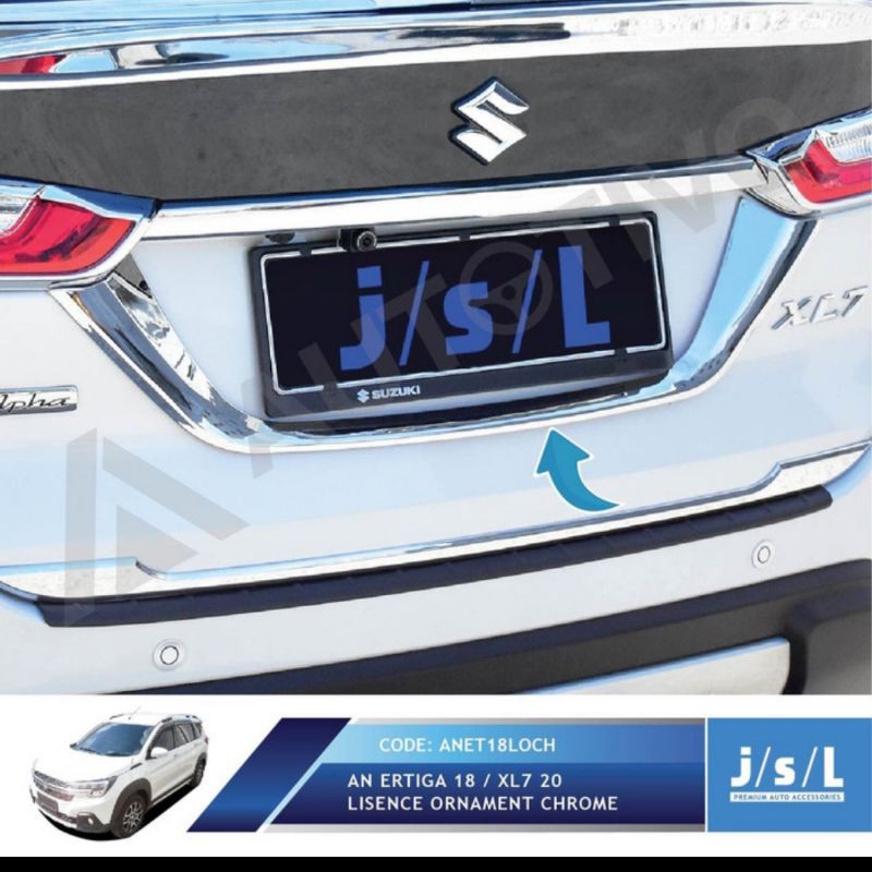 license ornament  Suzuki XL7 2022 2023 list plat nomor chrome jsl