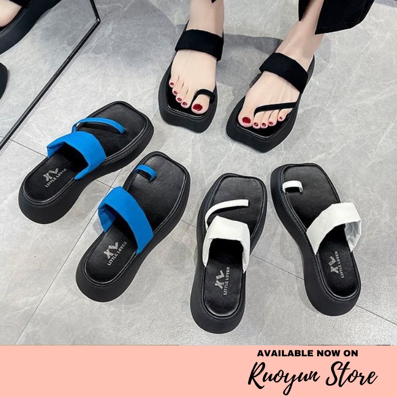 RYX - Puffy Rizen Sandal Slip-On Hak Wanita Fashion Casual - Ori Import