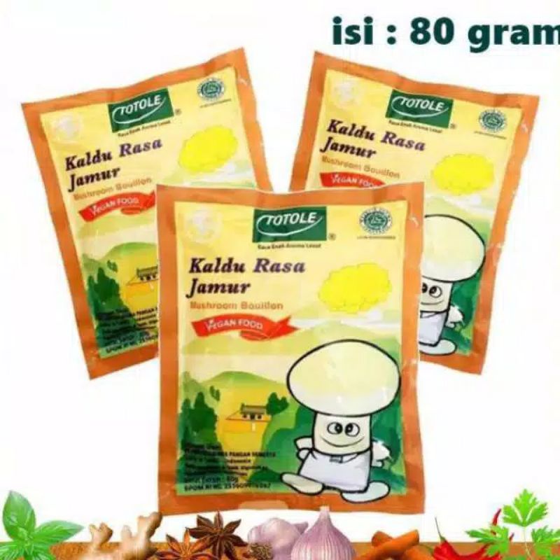 

TOTOLE Kaldu jamur mushrooms powder 80 GR LOGO HALAL MUI AMAN DIKOMSUMSI IMPORT
