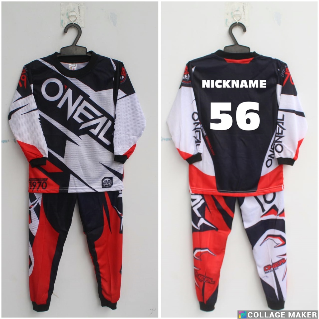 Jersey baju sepeda/setelan baju cross/baju motor cros/setelan baju balap anak