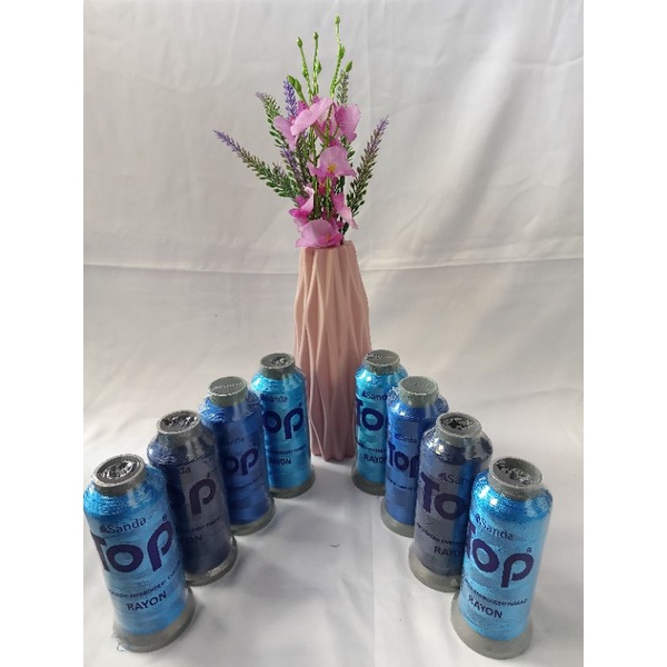 Benang bordir TOP biru