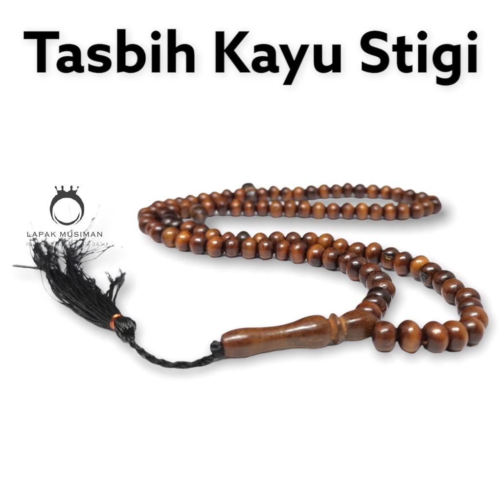 [Bayar di Tempat] Tasbih 99 Butir Kayu Stigi Asli Garansi Tasbih Muslim