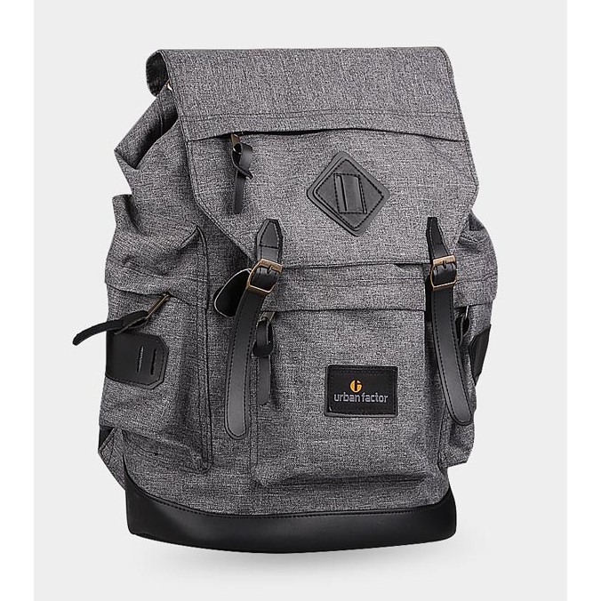 BRAIN STORM GREY |Urban Factor x FORIND| Tas Ransel Ori Bag Polos Pria Wanita Backpack Baru New