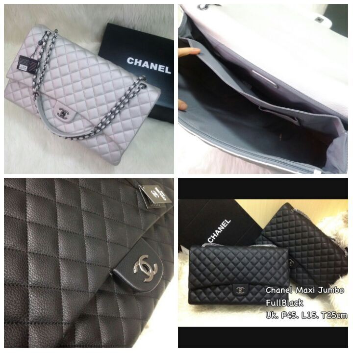 TAS CHANEL MAXI LAMBSKIN JUMBO 45CM