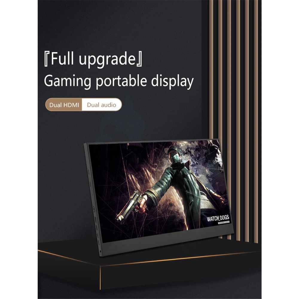BeeX QLED 16&quot; 2.5K 144Hz Ultra-Thin Portable Monitor Type C HDMI