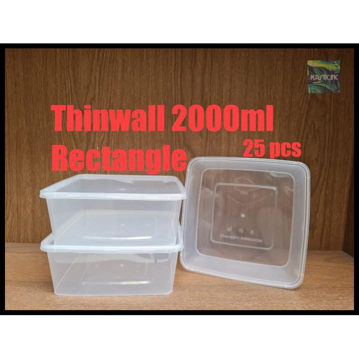 Thinwall 2000 Ml/Box Kotak Plastik/Kotak Plastik/Thinwall 2000 Ml/Box