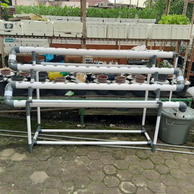 Hidroponik Set Pipa 60 Lubang Komplit