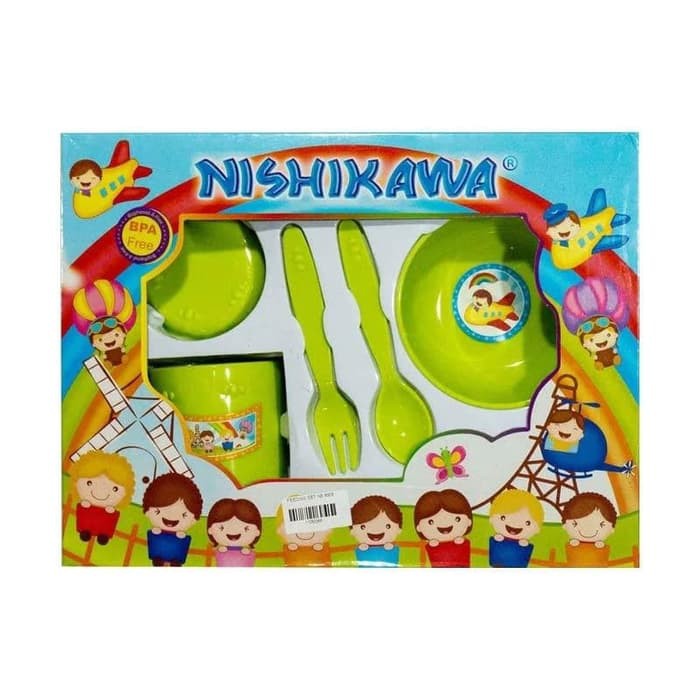 Nishikawa Feeding Set kecil/ Baby Gift Set Peralatan Makan Bayi