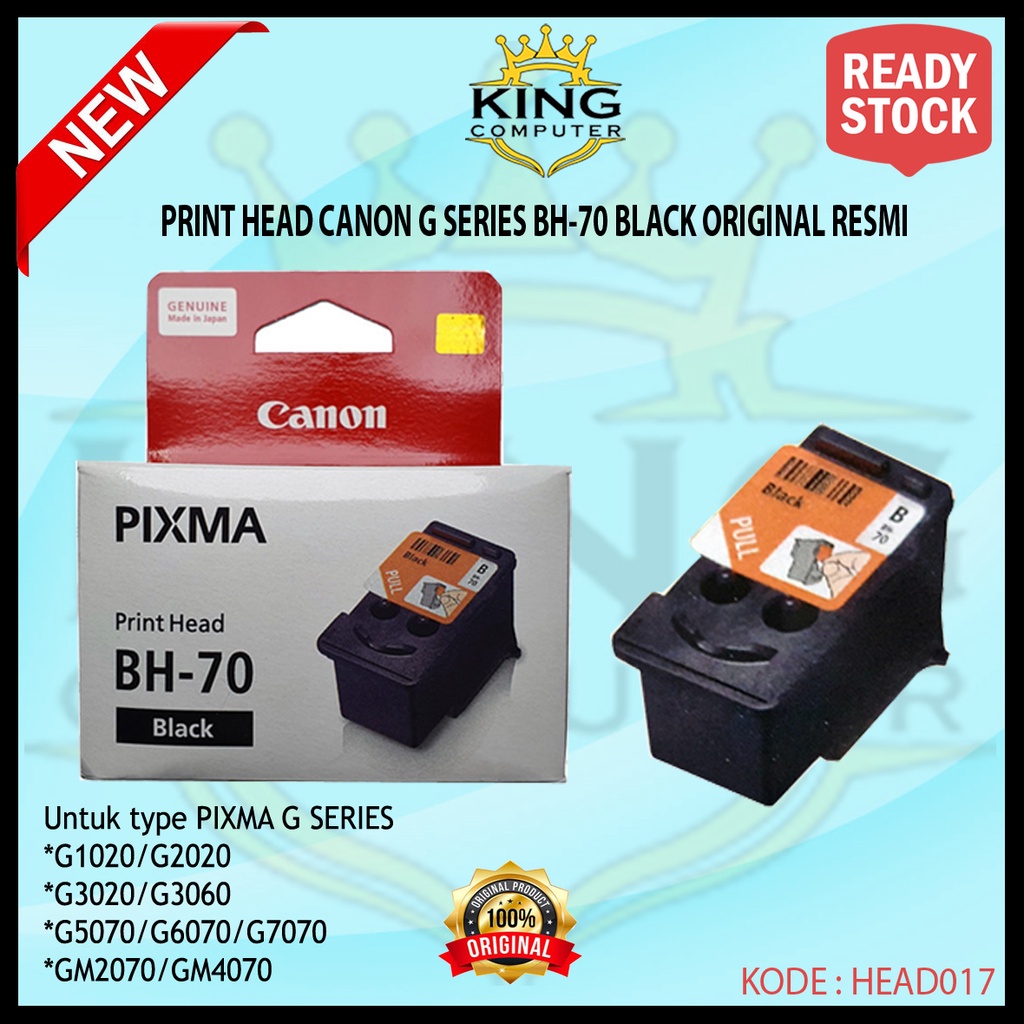 PRINT HEAD CANON CARTRIDGE CANON BH-70 BLACK ORIGINAL RESMI