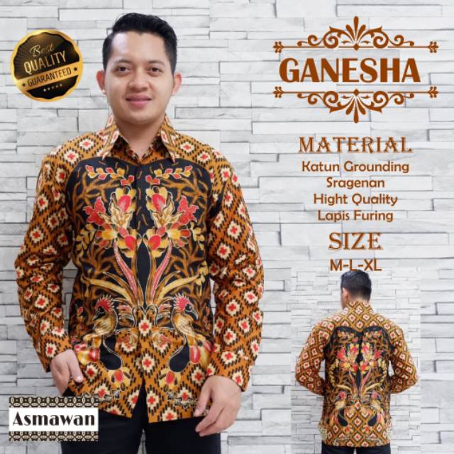 Kemeja batik motif ganesha
