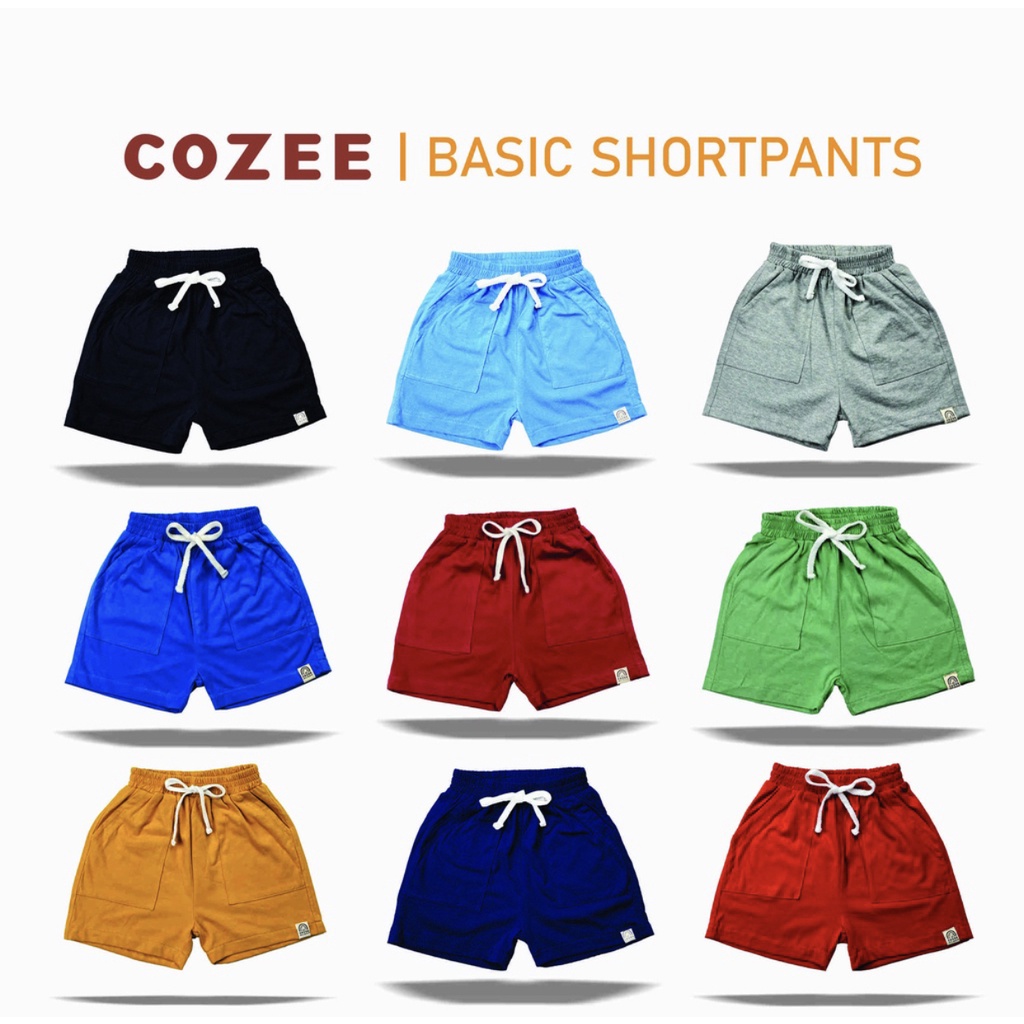 COZZE | Celana Pendek Anak | Basic Shortpants | celana Harian anak laki laki | celana harian