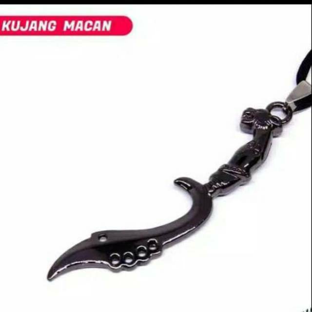 Kalung Tali Liontin KUJANG Macan 3D Fashion Gold Silver Black Kalung Gaul Metal