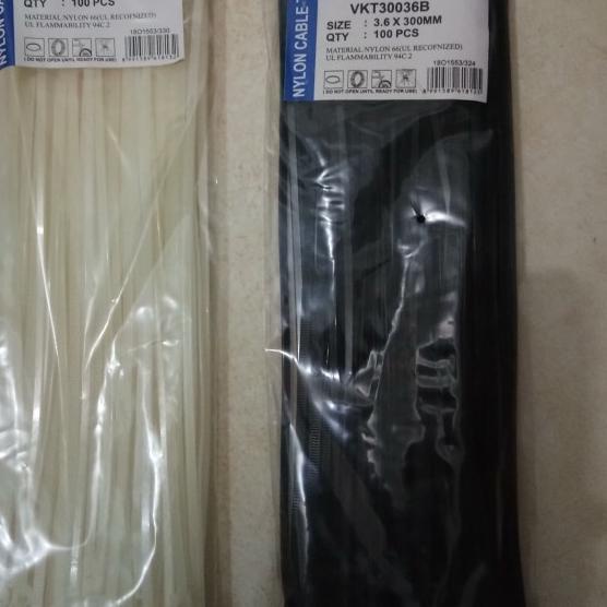 

➥ KABEL TIES 3.6 X 300 MM 100 PCS 30 CM - Putih ☑