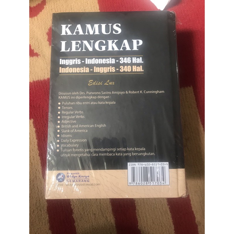 Kamus lengkap inggris -indonesia 346 hal &amp; indonesia - inggris 340 hal edisi LUX