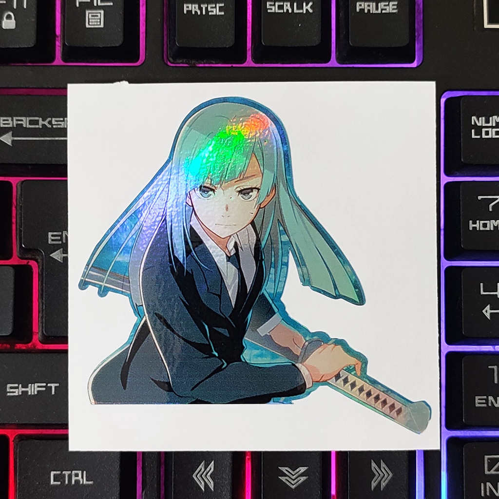 STICKER STIKER HOLOGRAM ANIME -JUJUTSU KAISEN KASUMI MIWA - STIKER LAPTOP