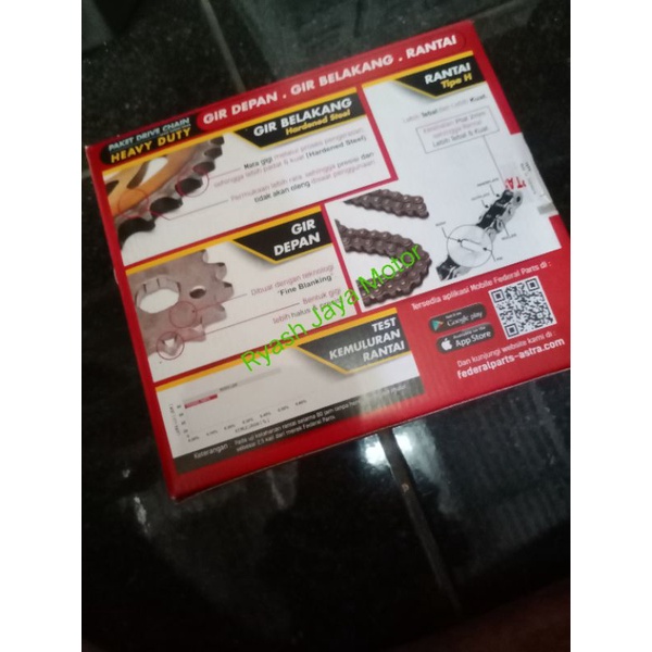 Paket Gir + Rantai set Tipe HD for Grand/ Legenda Federal parts