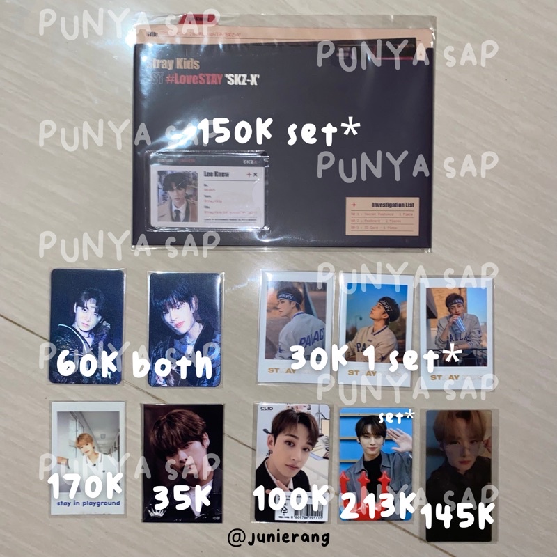 photocard stray kids skz lee know lino seungmin umin bangchan chan, lenti beyond, pola set beyond, s