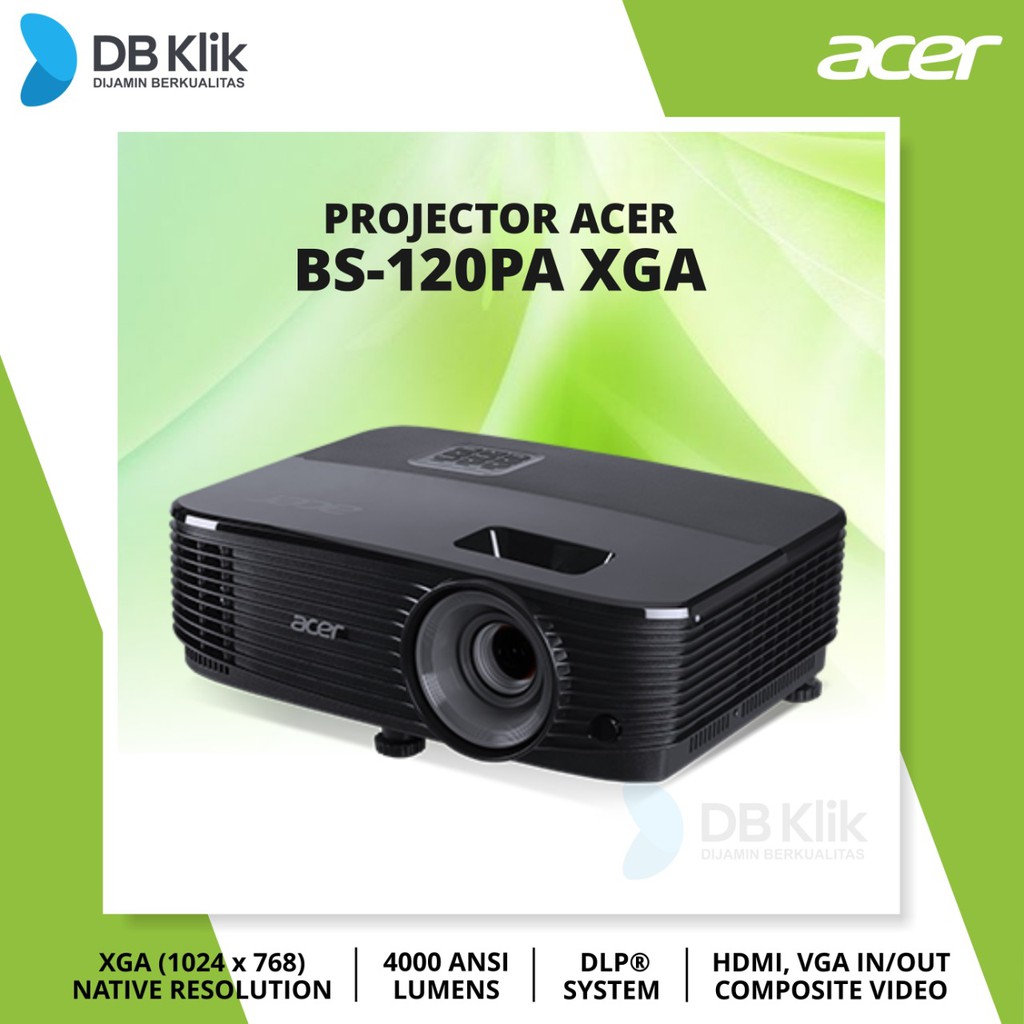 Projector Acer Bs 120pa Xga 4000 Ansi Lumens Vga Hdmi Acer Bs 120 Pa Shopee Indonesia