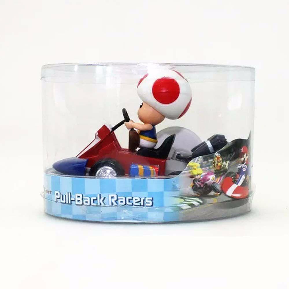 [Elegan] Super Mario Anime Kart Pull Back Cars Bowser Figure Action Figure Mainan Jamur Luigi Model Monyet PVC Monkey Dragon Kart