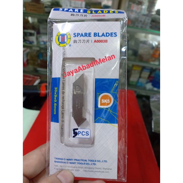 

ISI REFIL ACRYLIC CUTTER PISAU CARTER PLASTIK MIKA 5 PCS