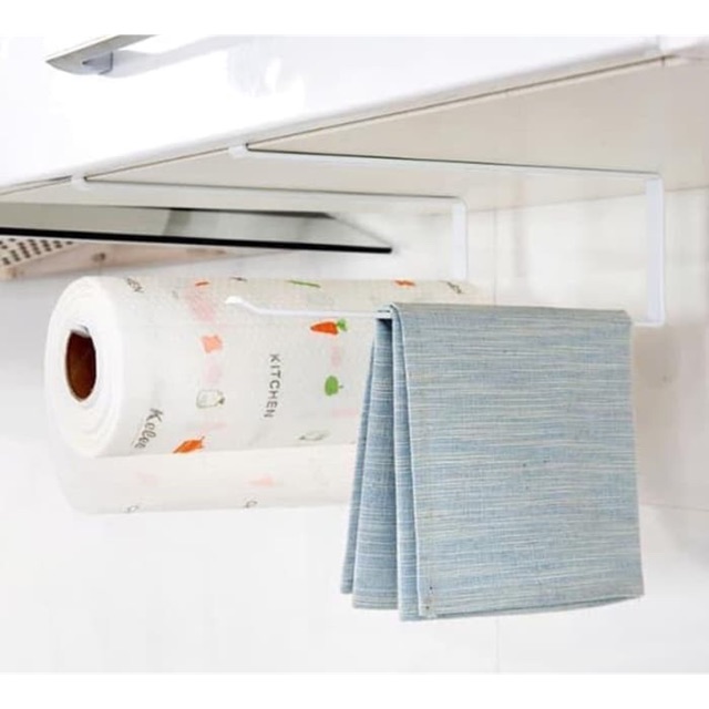 BDUS PUTIH - TEMPAT TISSUE  besi GULUNG DAPUR STAINLES / HOLDER TISSUE MINYAK ROL