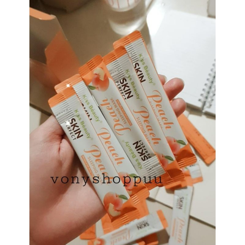 SLEEPING MASK BUAH PEACH MASKER WAJAH BUAH PEACH