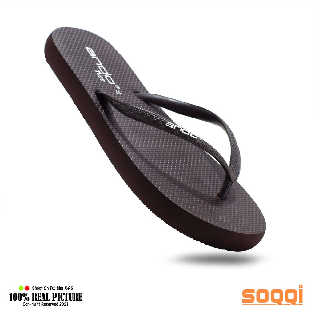 Sandal flip flop wanita jepit karet ori sendal cewek perempuan dewasa flat branded Ando Nice basic promo murah keren cod 36-40