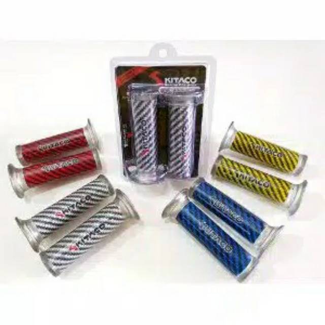 Handgrip /HandFat Karet transparan Karbon merk KITACO