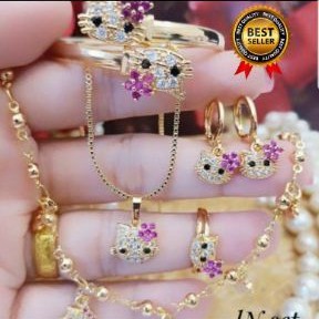 Xuping set perhiasan anak lapis emas 24k 1207l