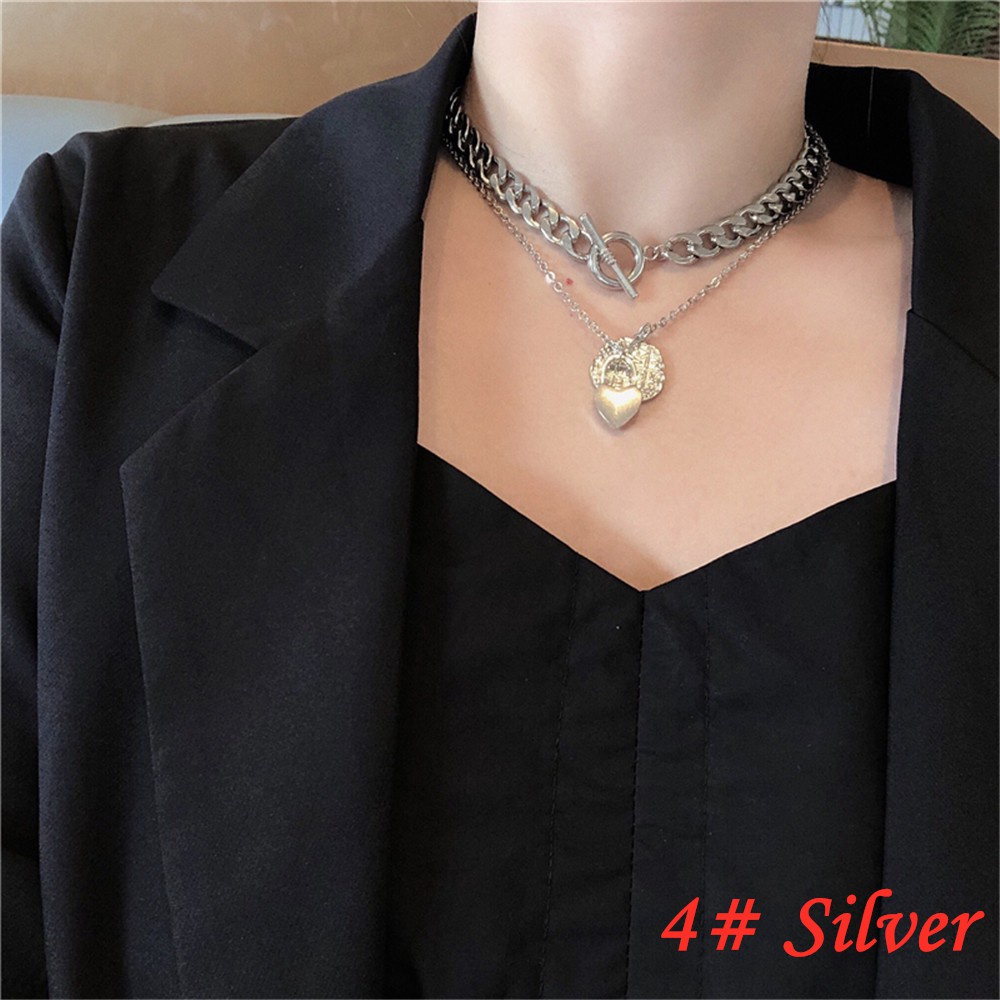 Korean Long Section Pendant Elegant Necklace Women Ladies Simple Accessories Fashion Jewelry Decor-4# Silver