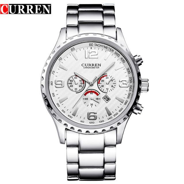 CURREN 8056 Jam Tangan Pria Analog Stainless Steel Chronograph Tidak Aktif WATCHKITE WKOS