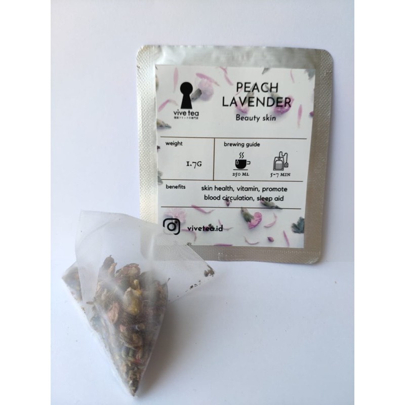 

Peach lavender beauty skin tea bag