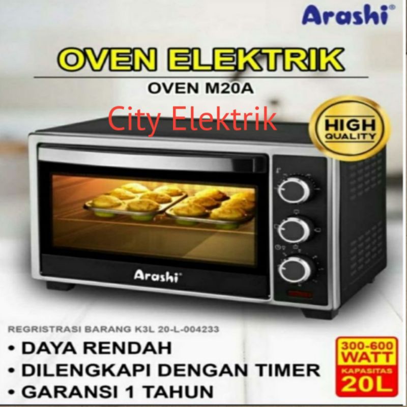 Oven Listrik Arashi M20A 20 Liter / Oven Elektrik 20 Liter