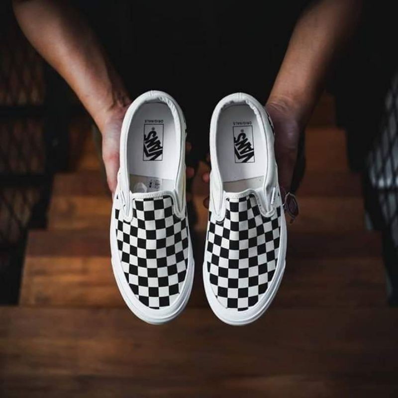 VAULT OG SLIP-ON LX CHECKERBOARD BLACK WHITE