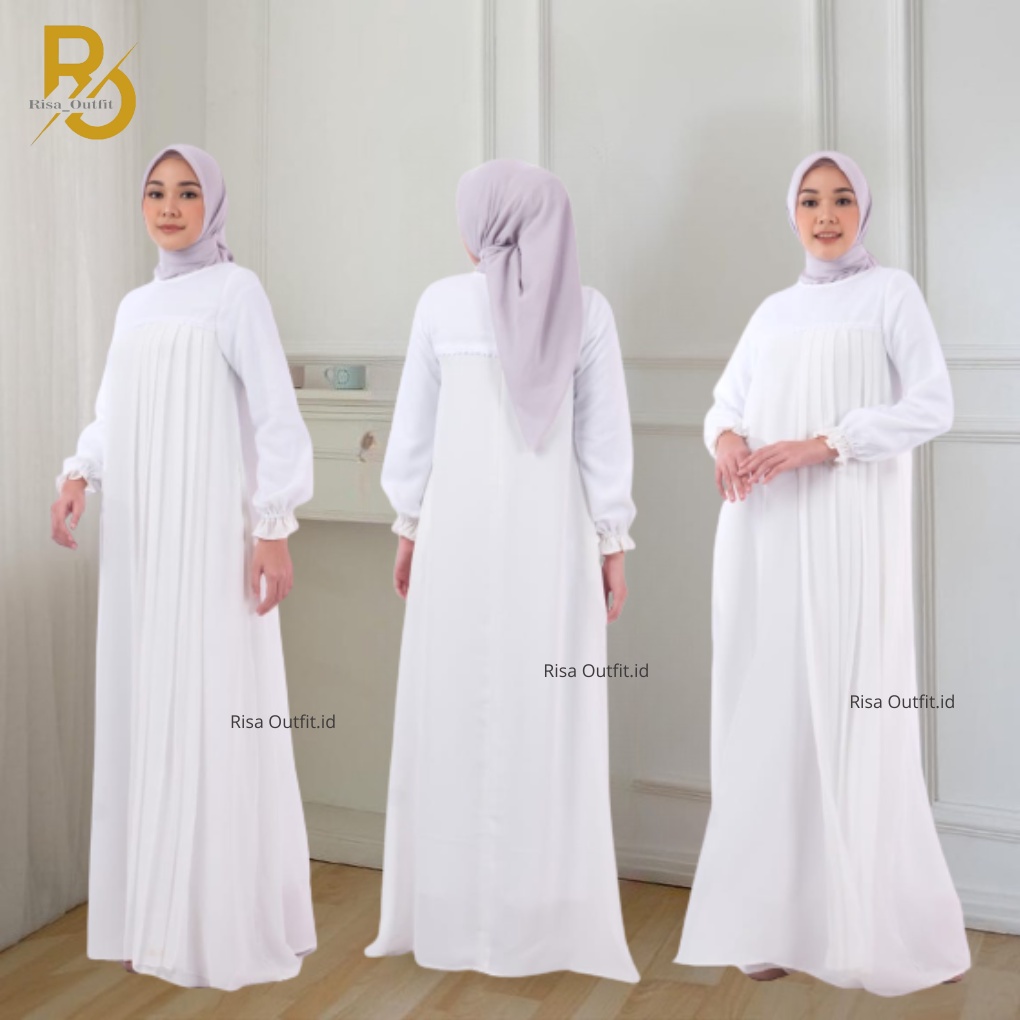 Gamis MAXY Putih / Maxi Dress / Salsa Dress Maxy / Gamis Renda Terbaru Kekinian 2022 Gamis Manasik Haji Wanita / Gamis Putih Polos / Gamis Remaja Dewasa / Gamis Syari Modern Elegan / Gamis putih dewasa terbaru 2022 terlaris / Baju Gamis Wanita COD