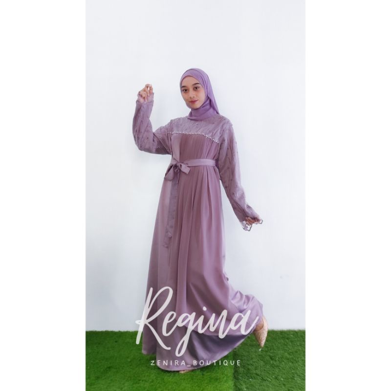 REGINA DRESS brokat remaja / baju pesta / gamis kondangan / lamaran / wisuda / bridesmaids tersedia ukuran kecil hingga jumbo