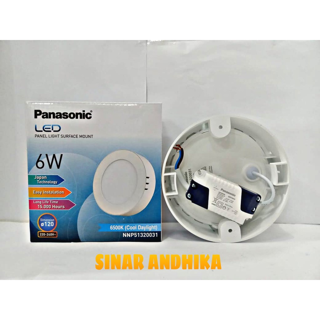 LAMPU LED PANEL OUTBOW BULAT PANASONIC 6 WATT NNP 51320/NNP 51300