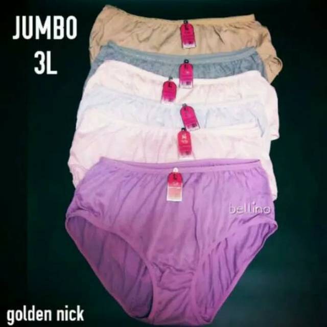 Celana Dalam Wanita Jumbo L XL XXL/3L / CD Jumbo 3L Golden Nick / CD Cewek Jumbo 3L / CD Murah Jumbo