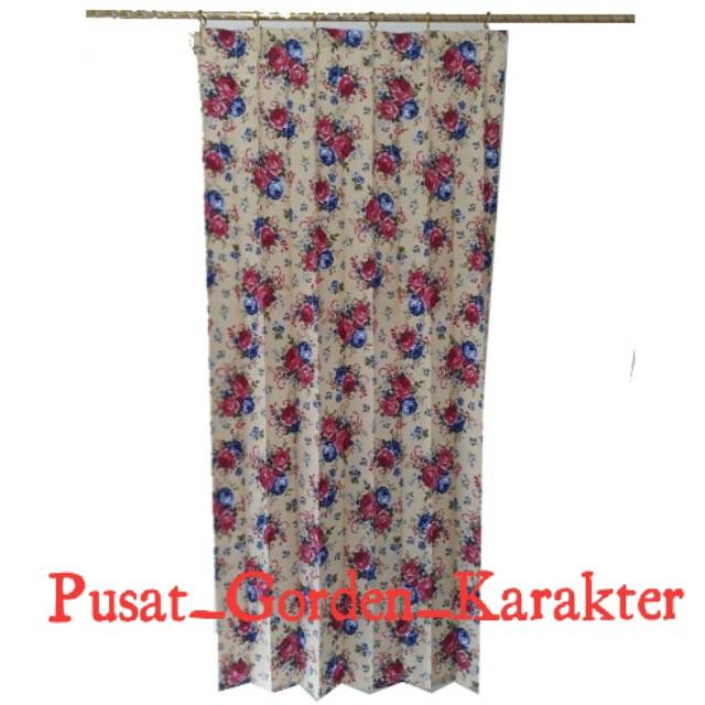  Gorden  hordeng Pintu kamar  jendela  minimalis  Shabby Merah ukuran 100 x 190 cm Shopee Indonesia