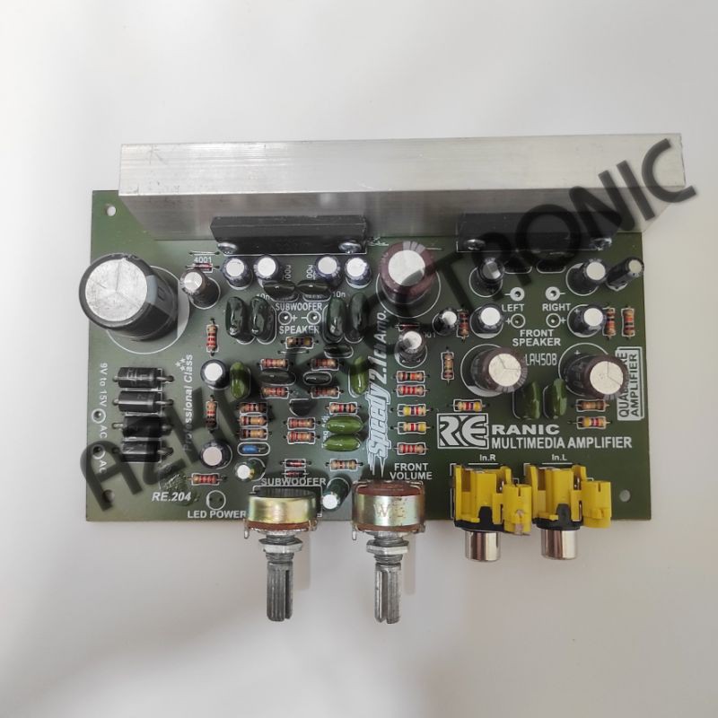 Kit Power Amplifier Subwoofer 2.1 Channel  12V DC