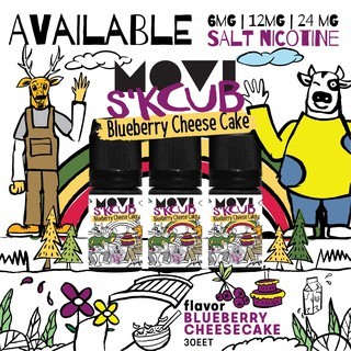 movi skcub bucks BLUEBERRY CHEESECAKE salt 6mg 12mg 24mg 30ml liquid