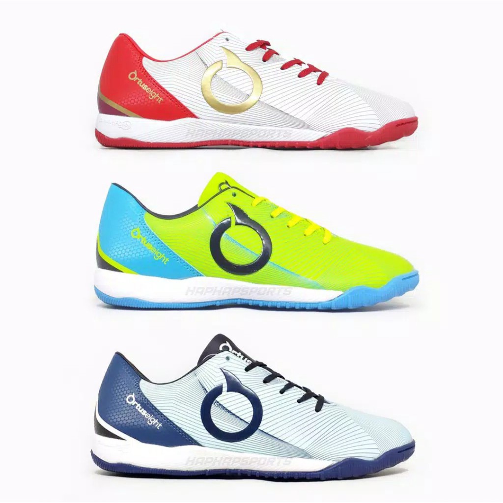 Sepatu Futsal Ortuseight Prodigy In ( White / Fluo Green / Sky Blue )