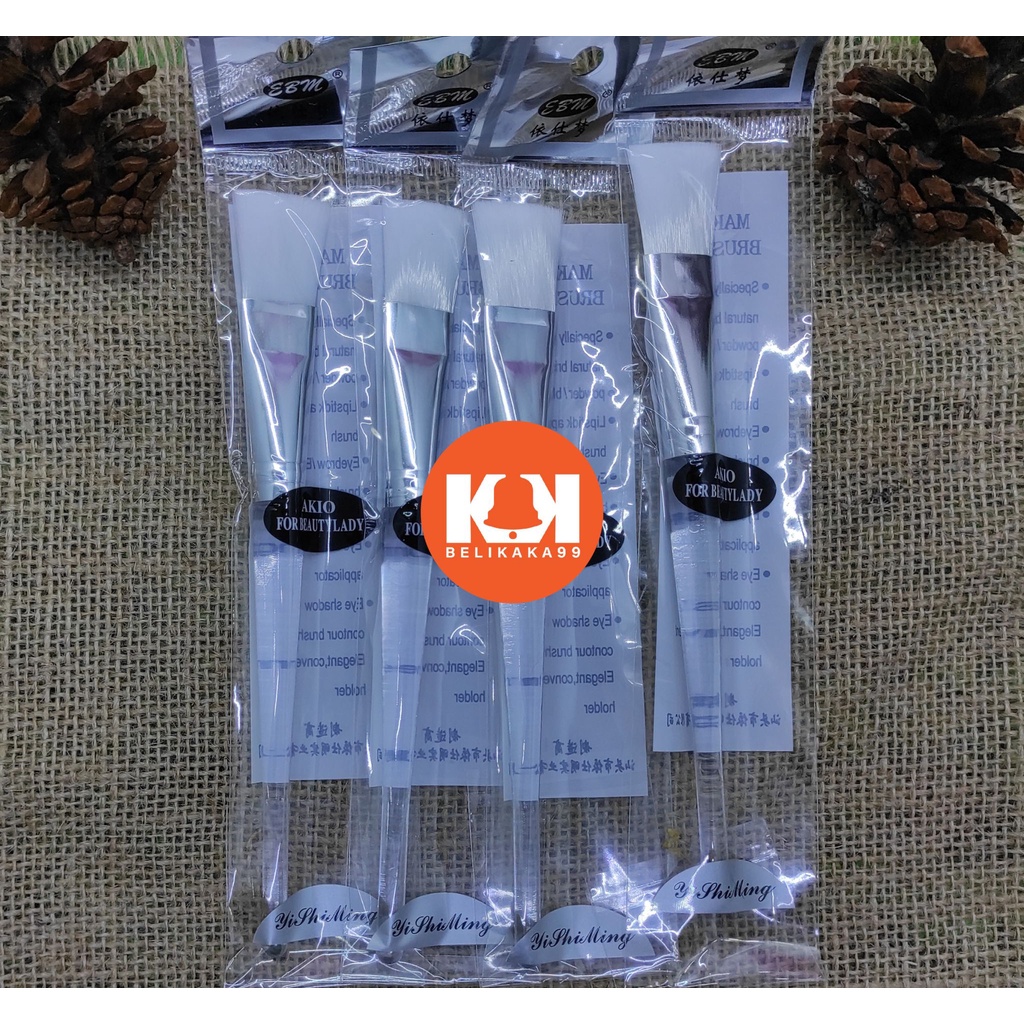 KUAS MASKER BENING AKIO DAN KUAS MASKER SILIKON / KUAS BENING MASKER / KUAS MASKER SILICONE / KUAS SILIKON / KUAS MASKER WAJAH