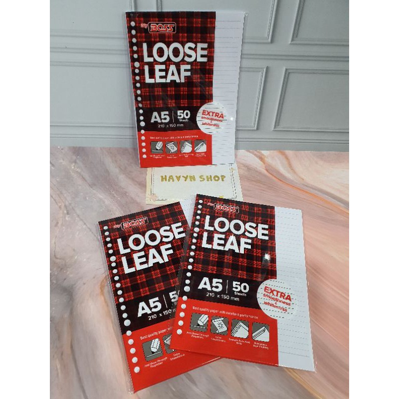 ISI FILE merek KIKY atau Big Boss/LOOSE LEAF/isi kertas File polos/isi binder-2