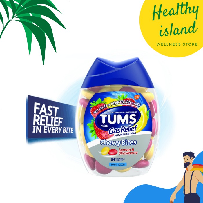 Permen Maag Gert Asam Lambung Tums with Gas Relief Chewy Bites 54