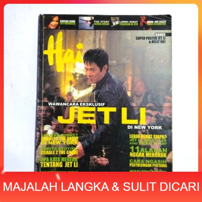 Majalah HAI No.14 Apr 2003 Cover JET LI Langka