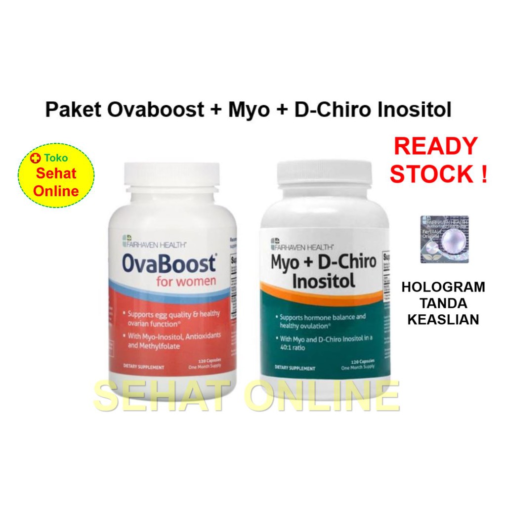 Ovaboost 120 Kapsul &amp; Myo D-Chiro Inositol 120 Kapsul